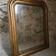 Antique French Louis Philippe mirror, gilded mercury mirror, 19th century.