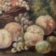 "Still Life with Fruits and Birds", oil on canvas, late 19th century.