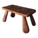 Brutalist Handcrafted Carved Oak Coffee Table, Belgium, 1960s