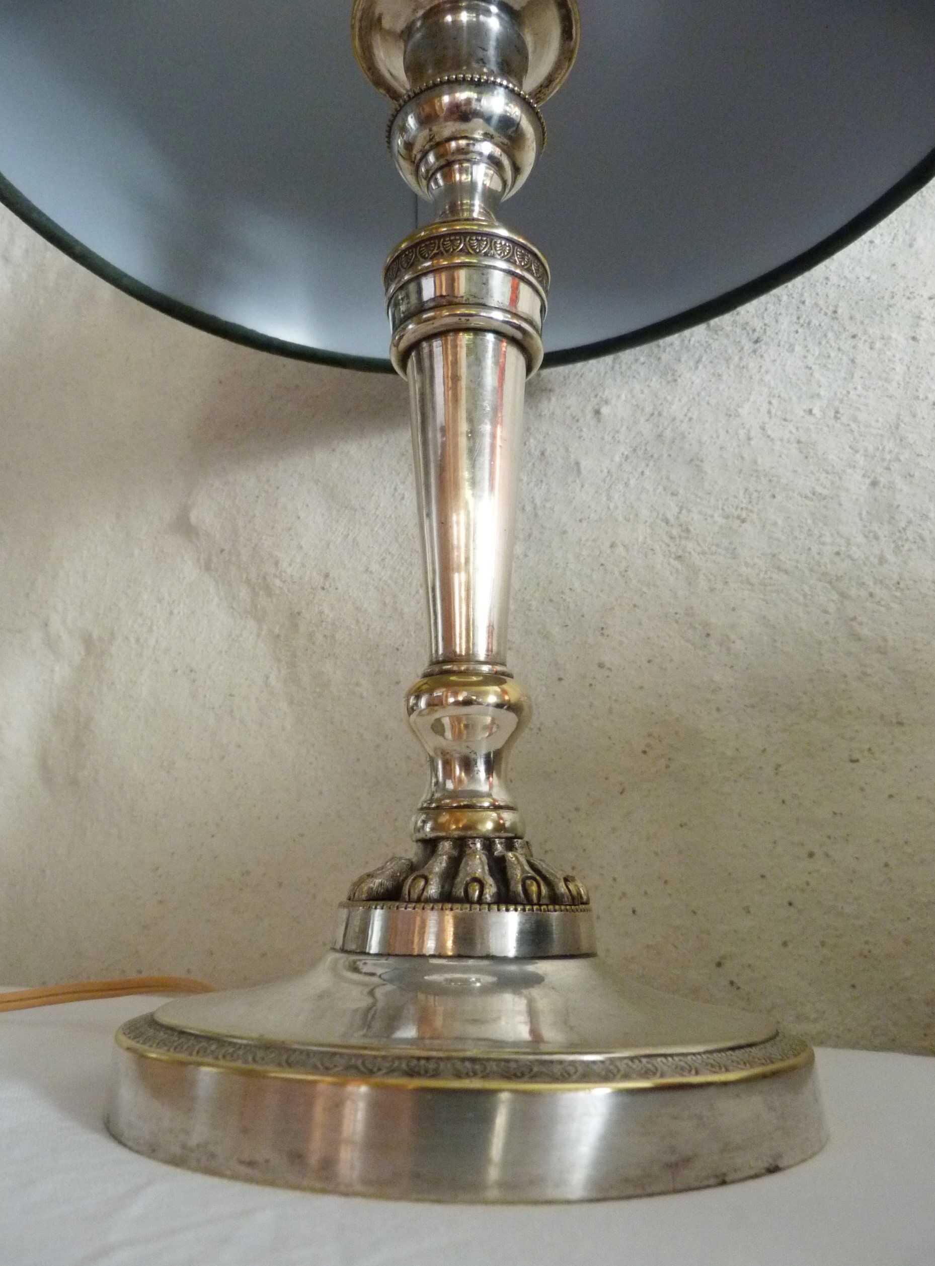 Silver metal Empire Lamp