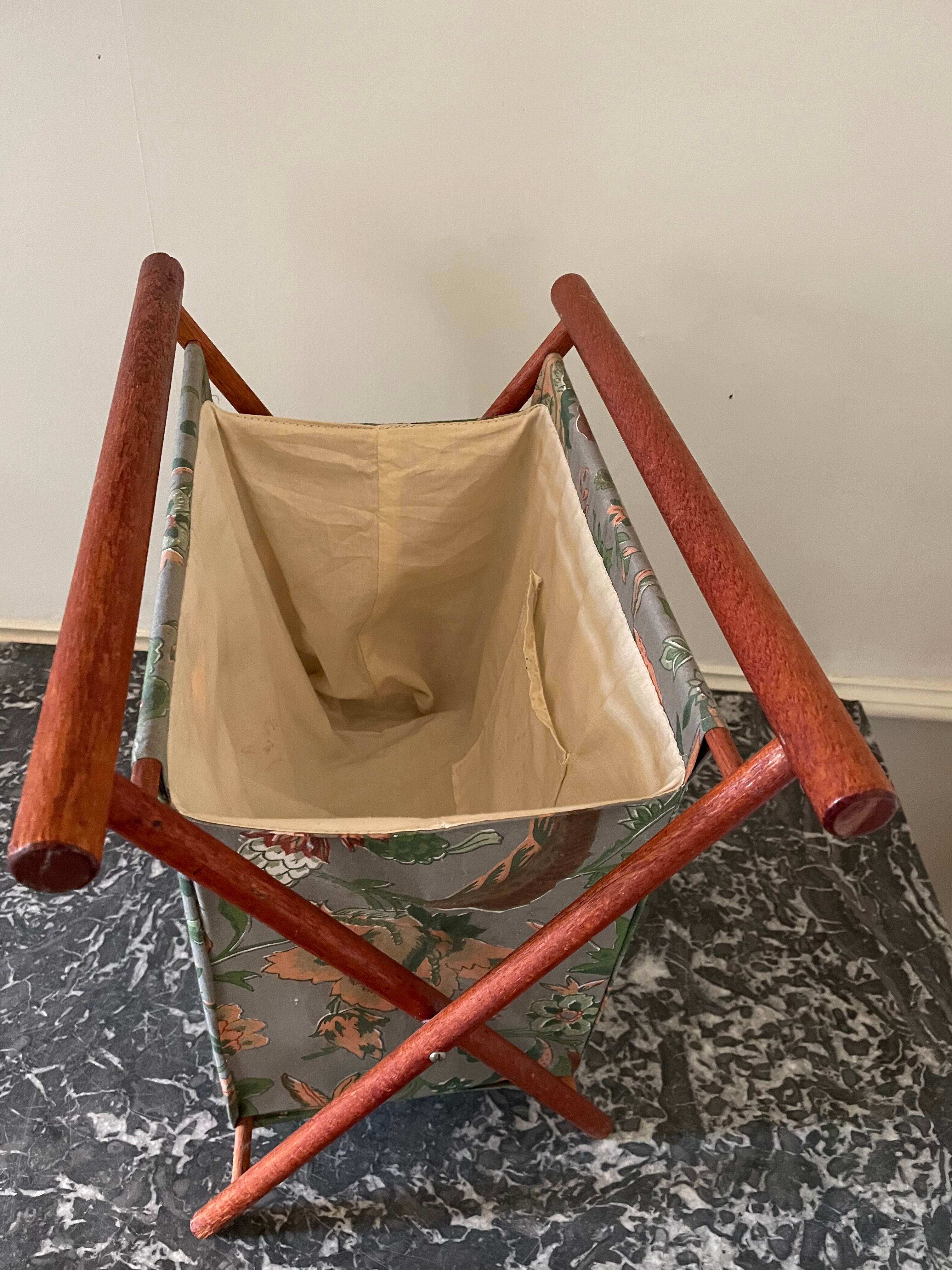 Wood and fabric magazine holders