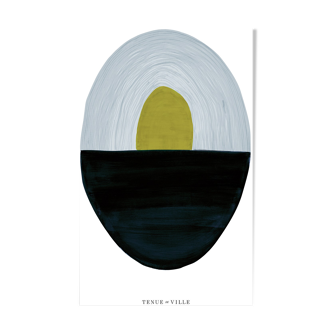 Totem jade illustration - 50 x 70 cm provided out of frame