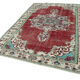 Turkish hand-knotted rustic 1970s beige carpet 190 cm x 291 cm