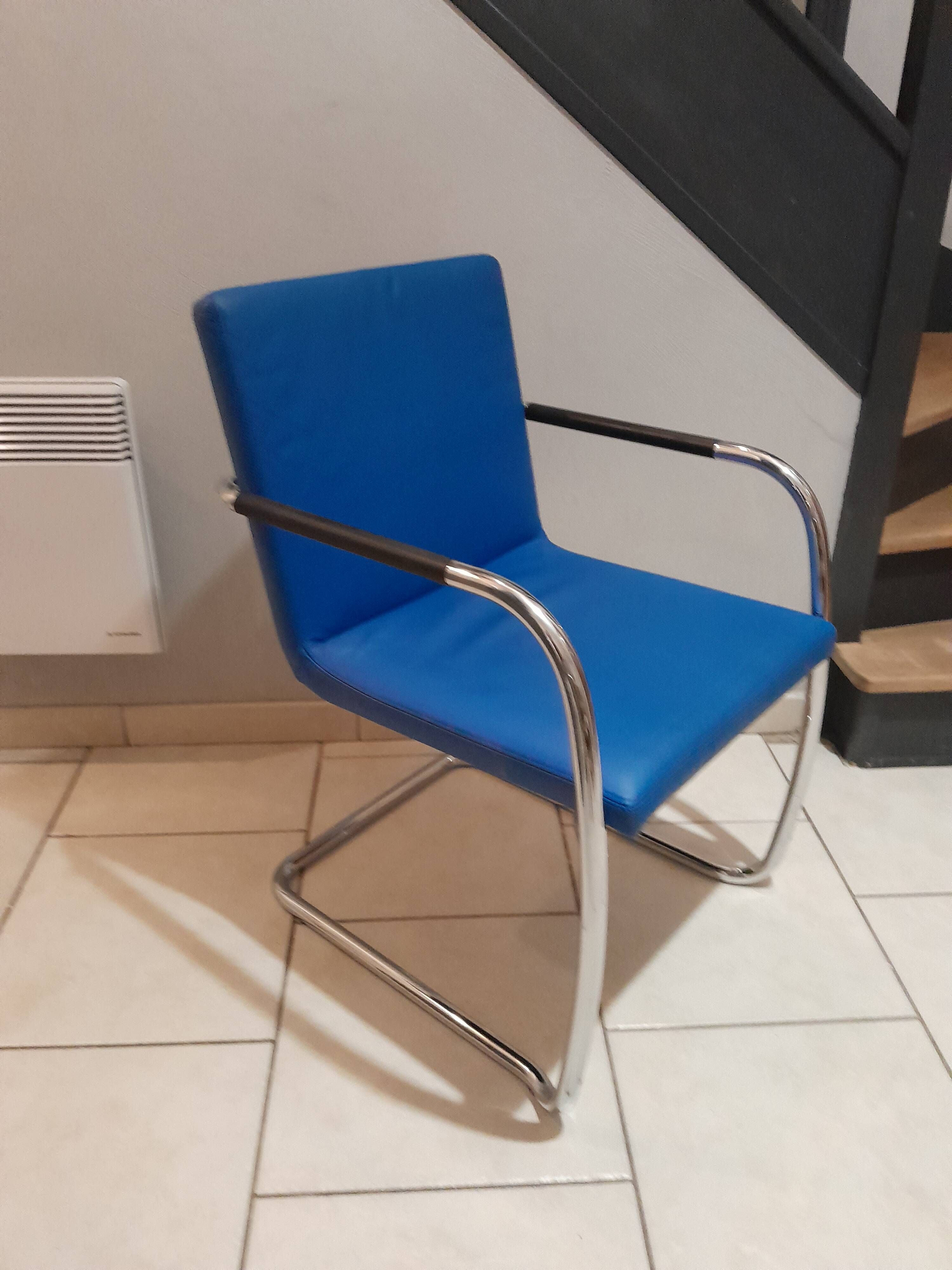 THONET sled-style chair, designer office/dining room chair with cantilever