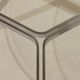 Table basse en verre et acier nickelé - Années 50/60
