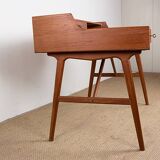 Danish teak desk, model 56, by Arne Wahl Iversen/Vinde Mobelfabrik.