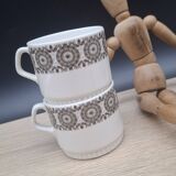 Set of 4 Murielle Boch coffee cups 1960