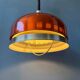 Suspension UFO Space Age orange transparente