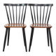 Lot de 2 belles chaises de salle à manger au design scandinave vintage des années 1960 avec dossiers à fuseaux