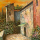 Mediterranean sunset oil on canvas signed