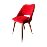 Necklace chair in moumoute red compass feet years 60-70