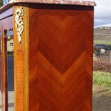 Glass library with rosewood marquetry in the Louis XV style.