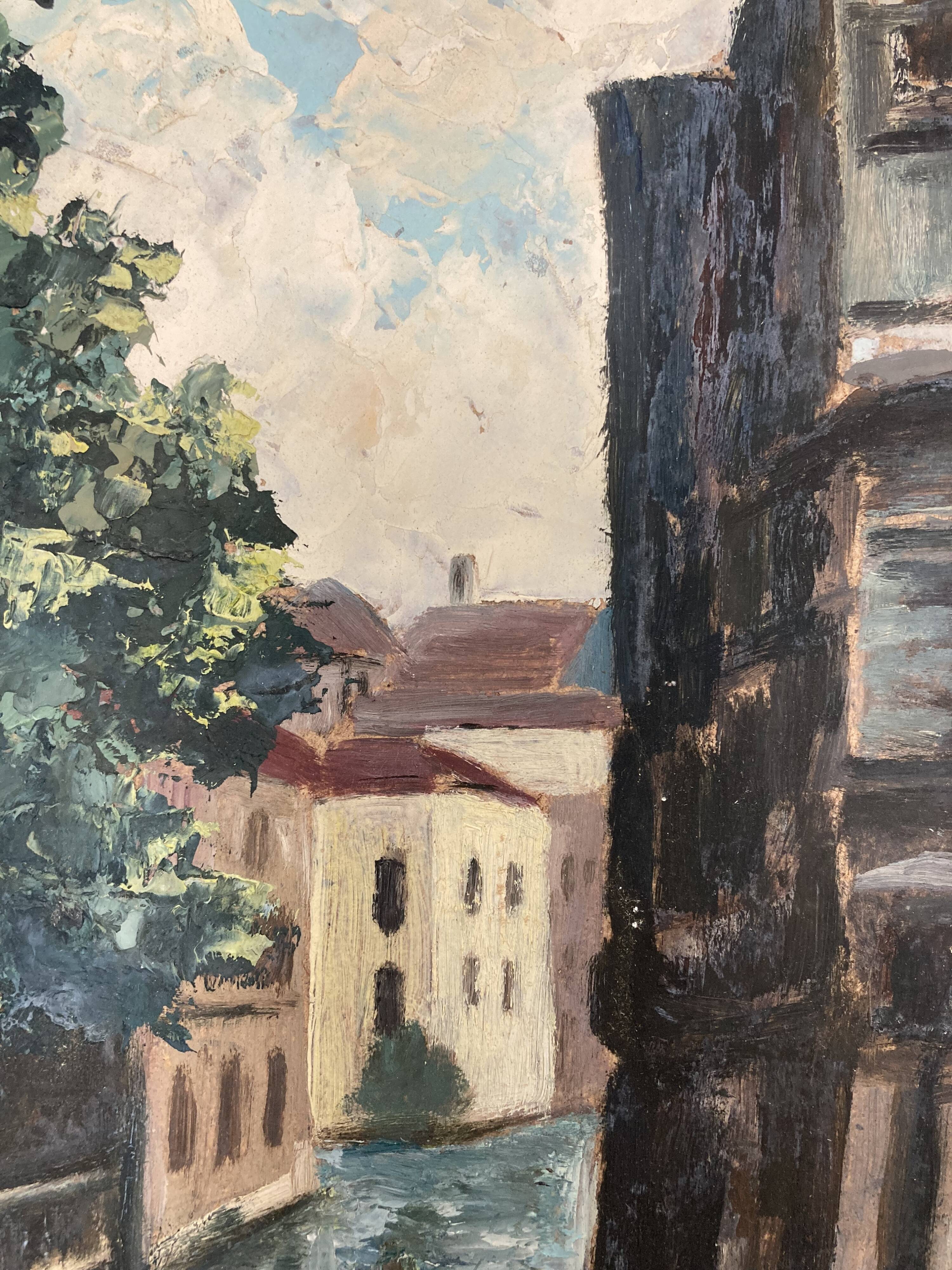 Vintage stream panel oil