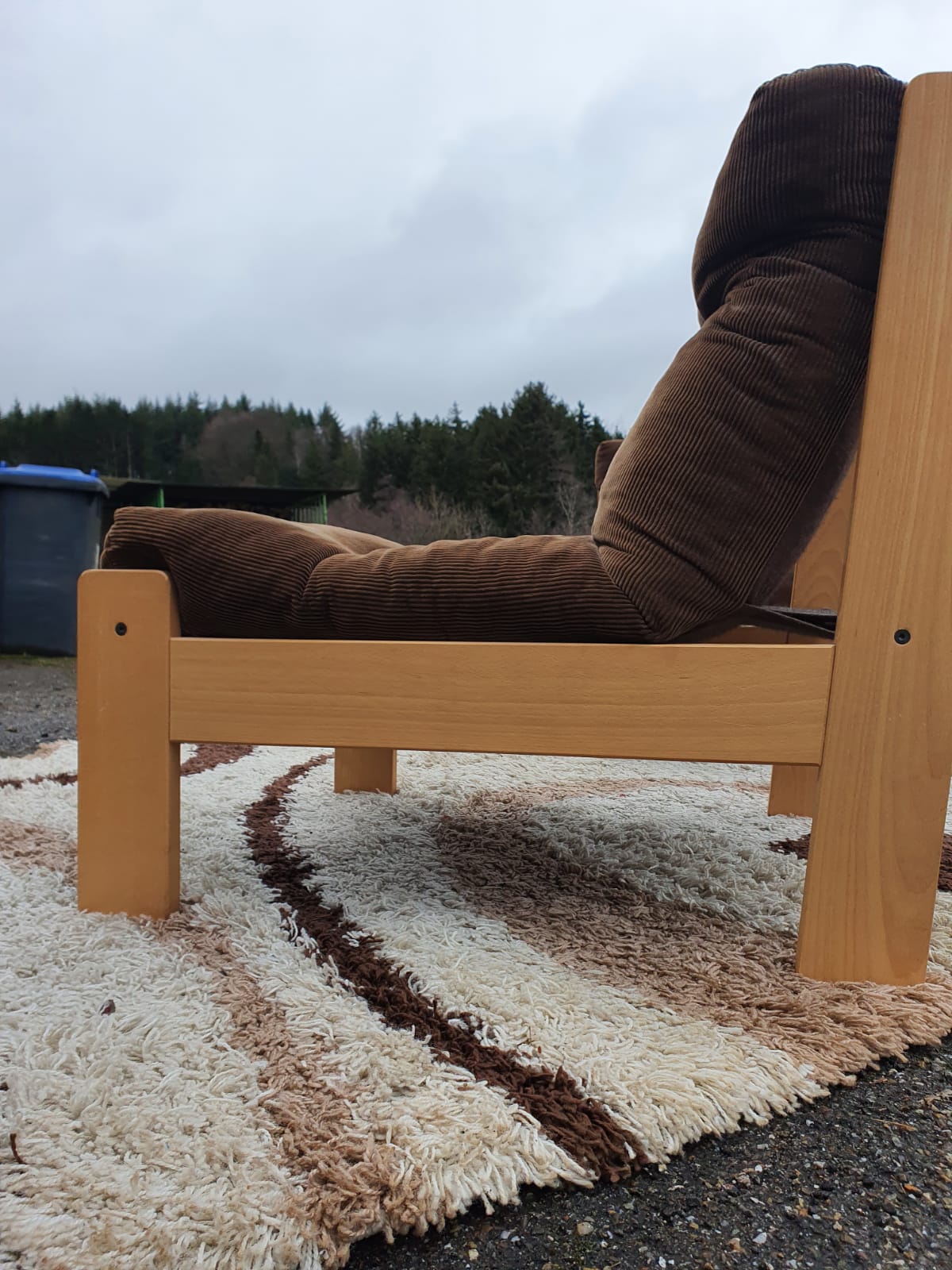 Vintage velvet heater brown year 1970