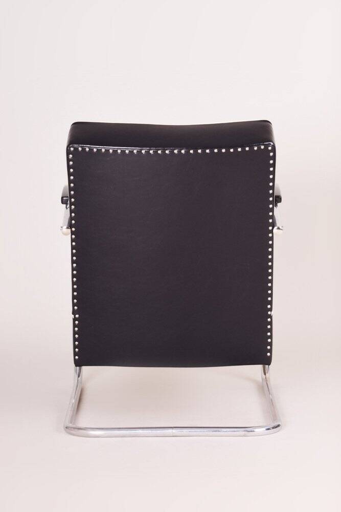 Bauhaus Armchair in Chrome and Leather from Mücke Melder, 1930s