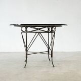 1970's French cast iron outdoor dining table