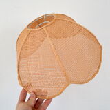 Raffia lampshade in the shape of a flower