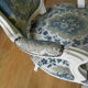 Louis XV-style convertible armchair lined with velvet effect
