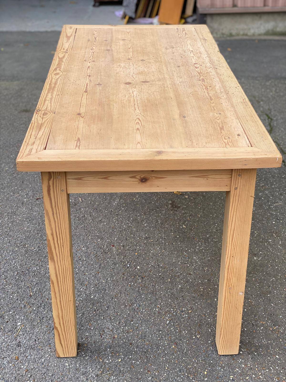 Renovated solid wood farmhouse dining table, 150cm
