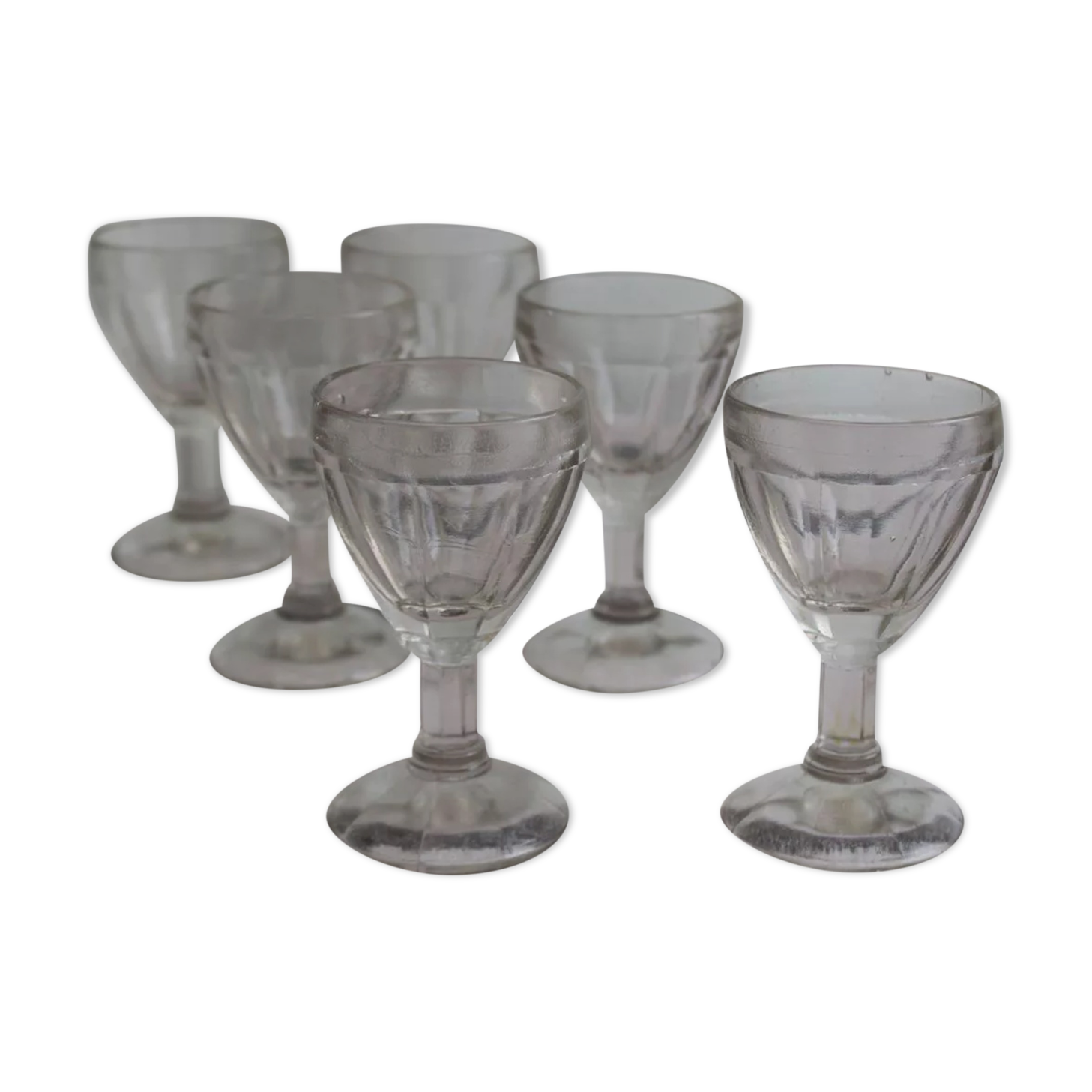 Set of 6 old shot glasses