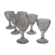 Set of 6 old shot glasses