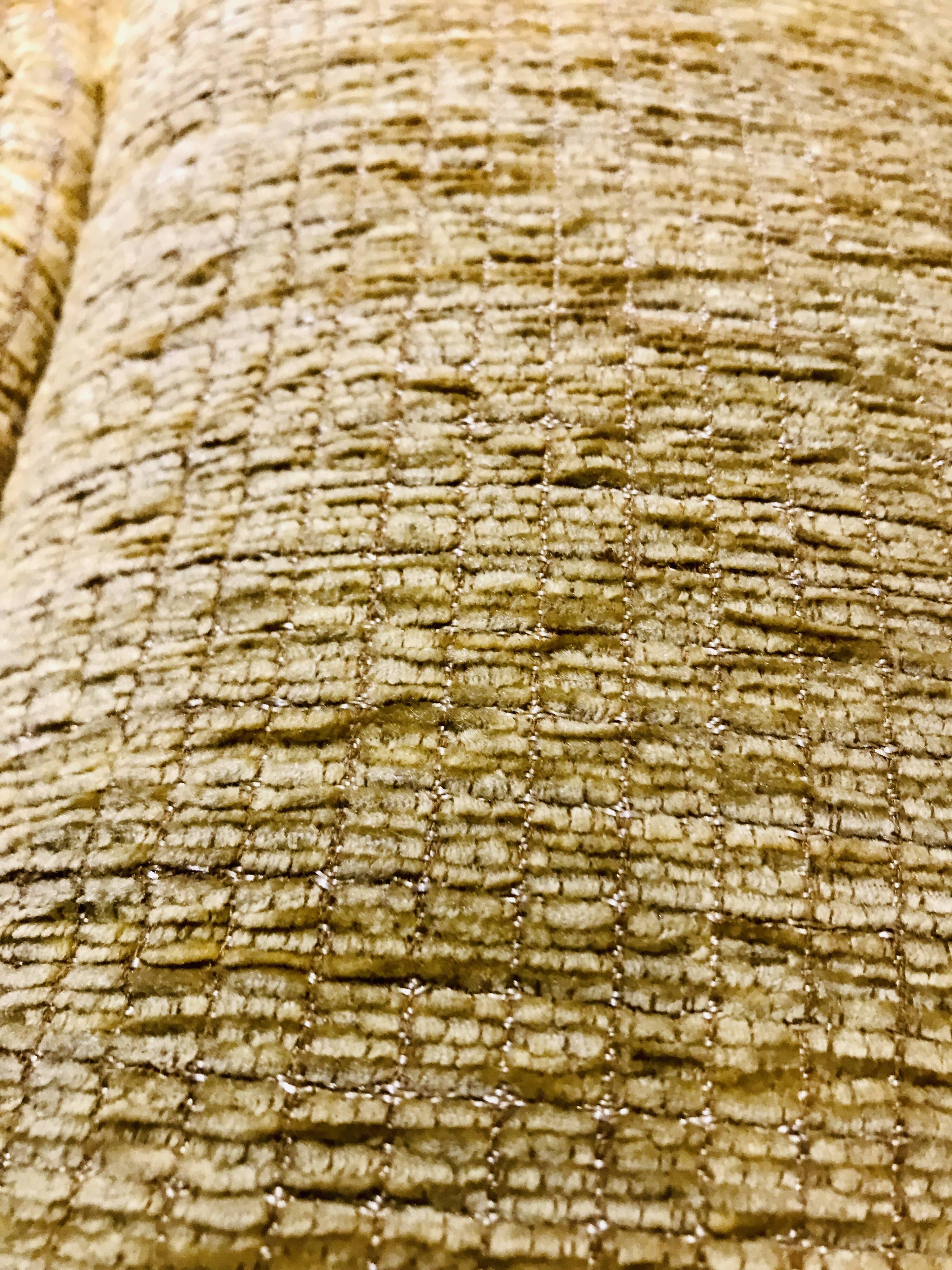 Mustard velvet cushion