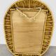 Oval rattan mirror 60s vintage 75 x 55 cm