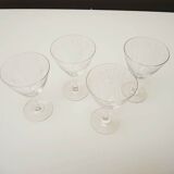 8 Anciens Verres à Pied Art Déco