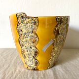 Vintage ceramic pot cover Big fire