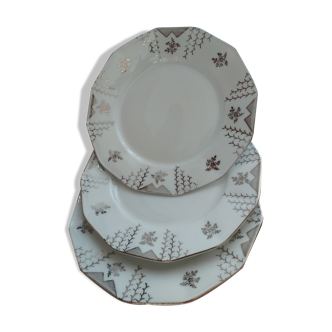 fine porcelain plate with presentation dish