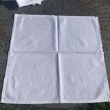 7 serviettes en coton damassé blanches, Christian Lacroix, vintage
