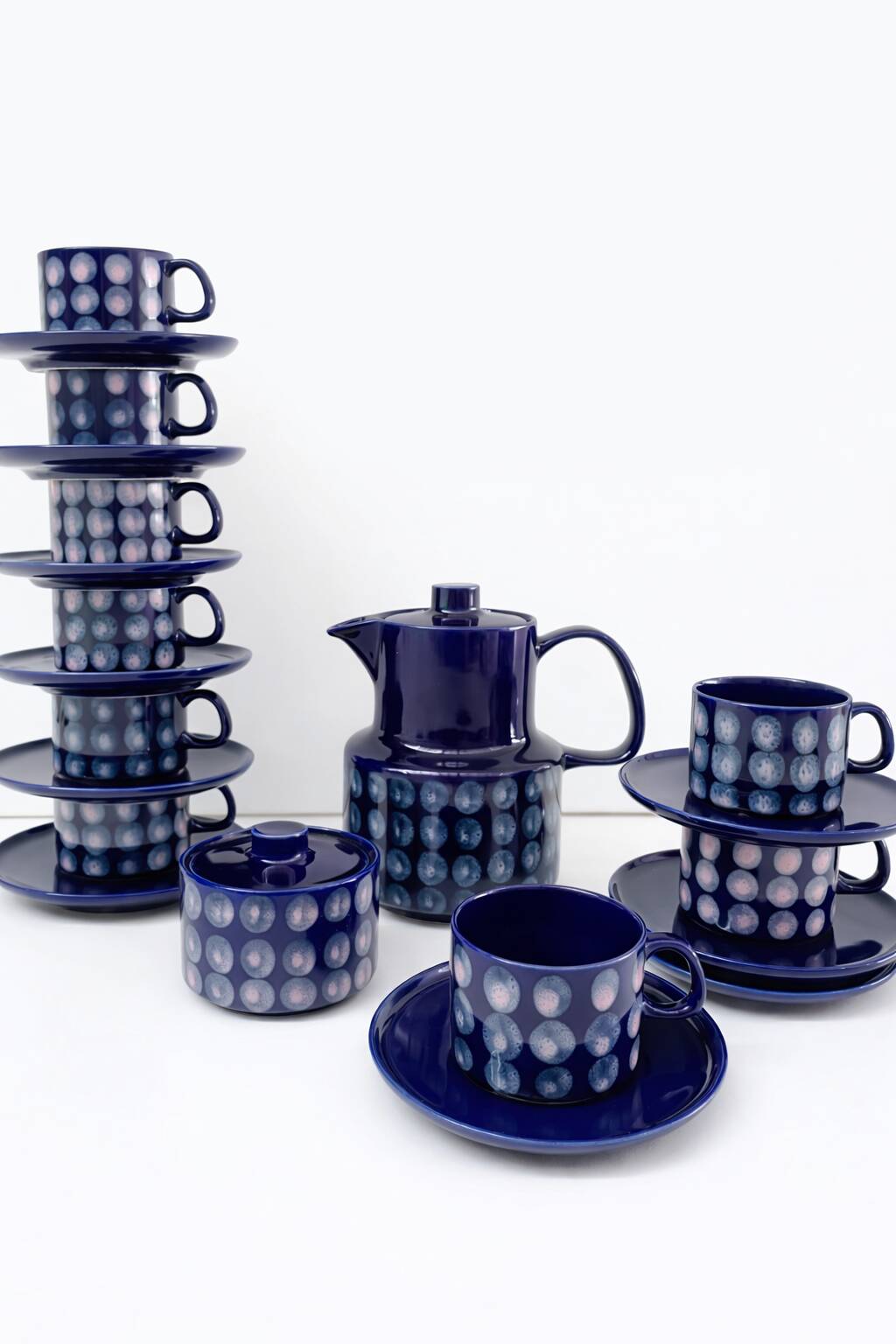 Melitta coffee service - copenhagen - cobalt blue - ceramic - 1970