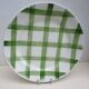 Old round dish Moulin des loups Orchies green tiles