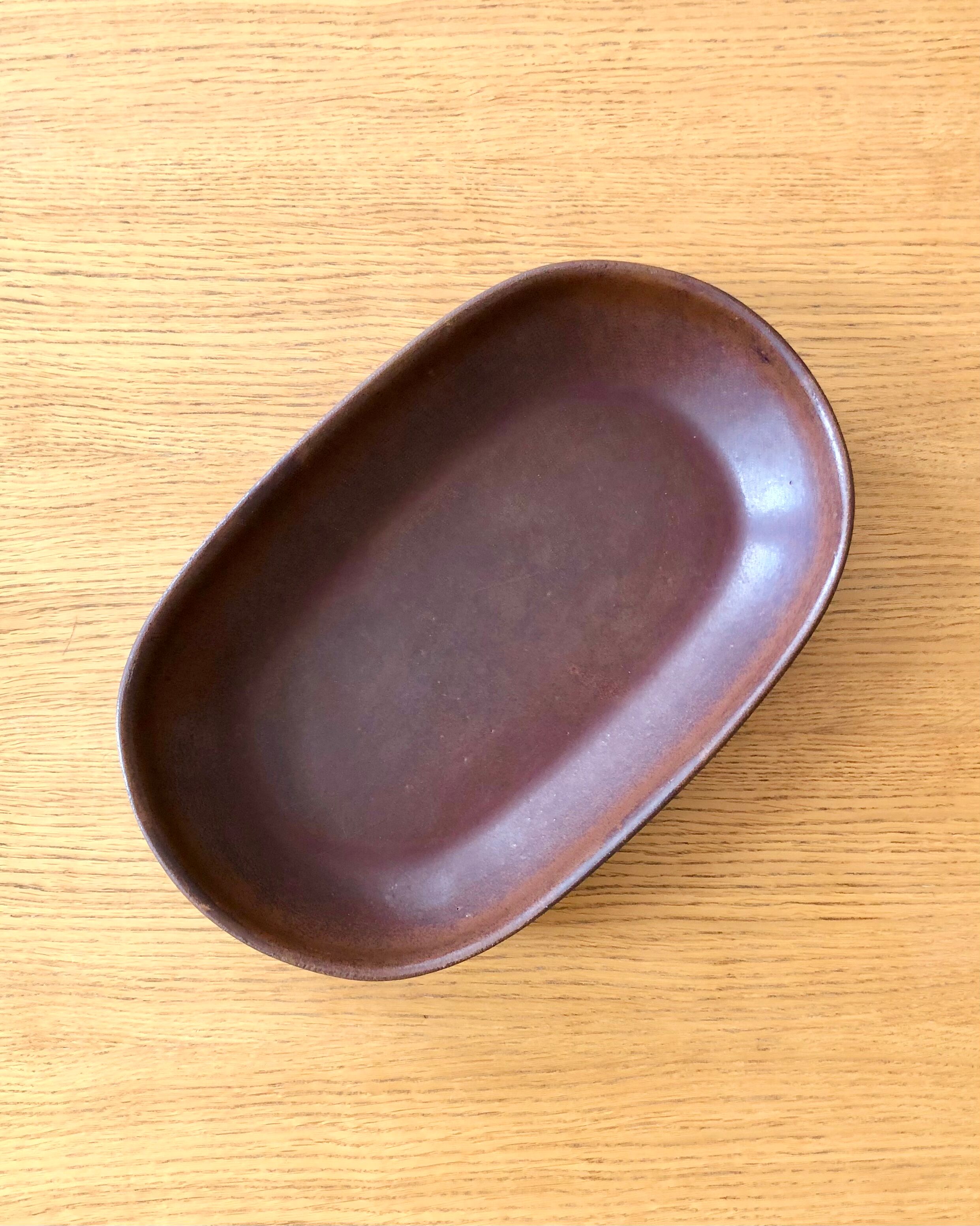 Vintage brown Dutch ceramic dish