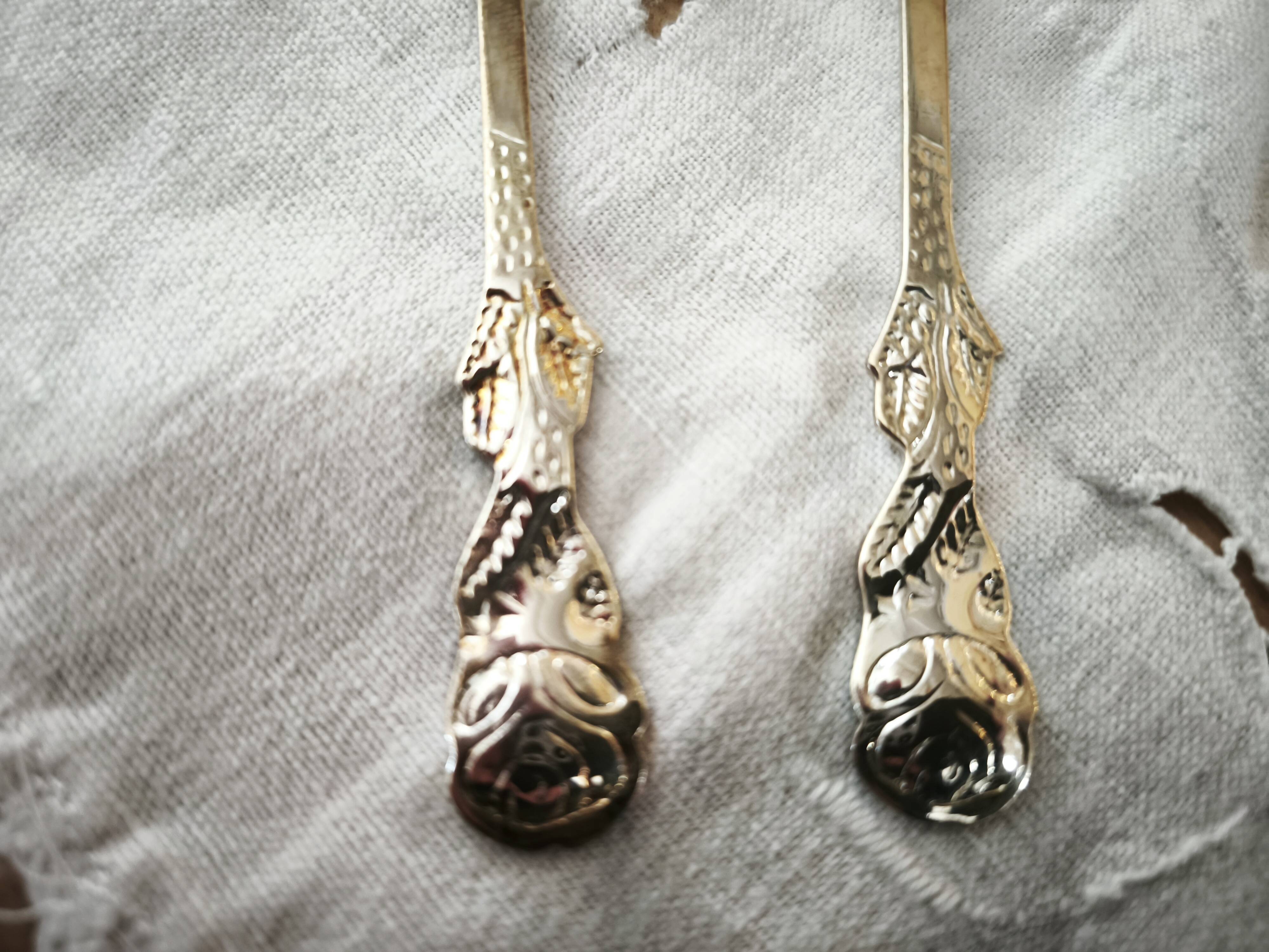 Set of 12 vintage silver-plated teaspoons
