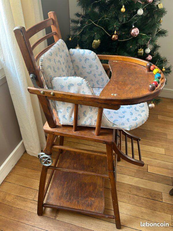 Vintage wooden high chair