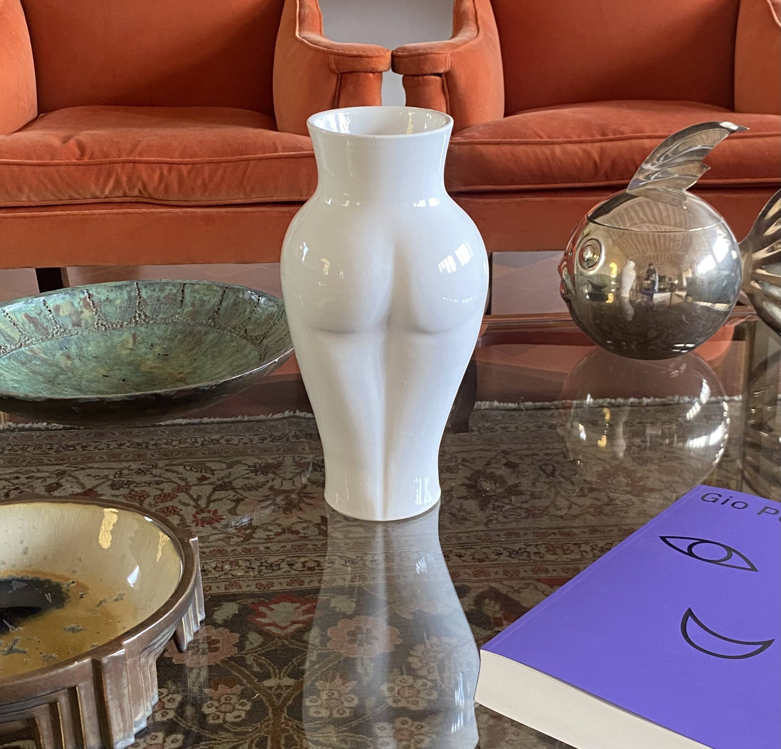 Postmodern ceramic 'Femme' vase, Baba, Vallauris France ca. 1980s