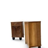 Tables de chevet italiennes élégantes de style art déco des années 1940/1950.