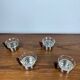 Set of 4 metal and glass cups, 1970