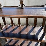 Dark rattan bookcase