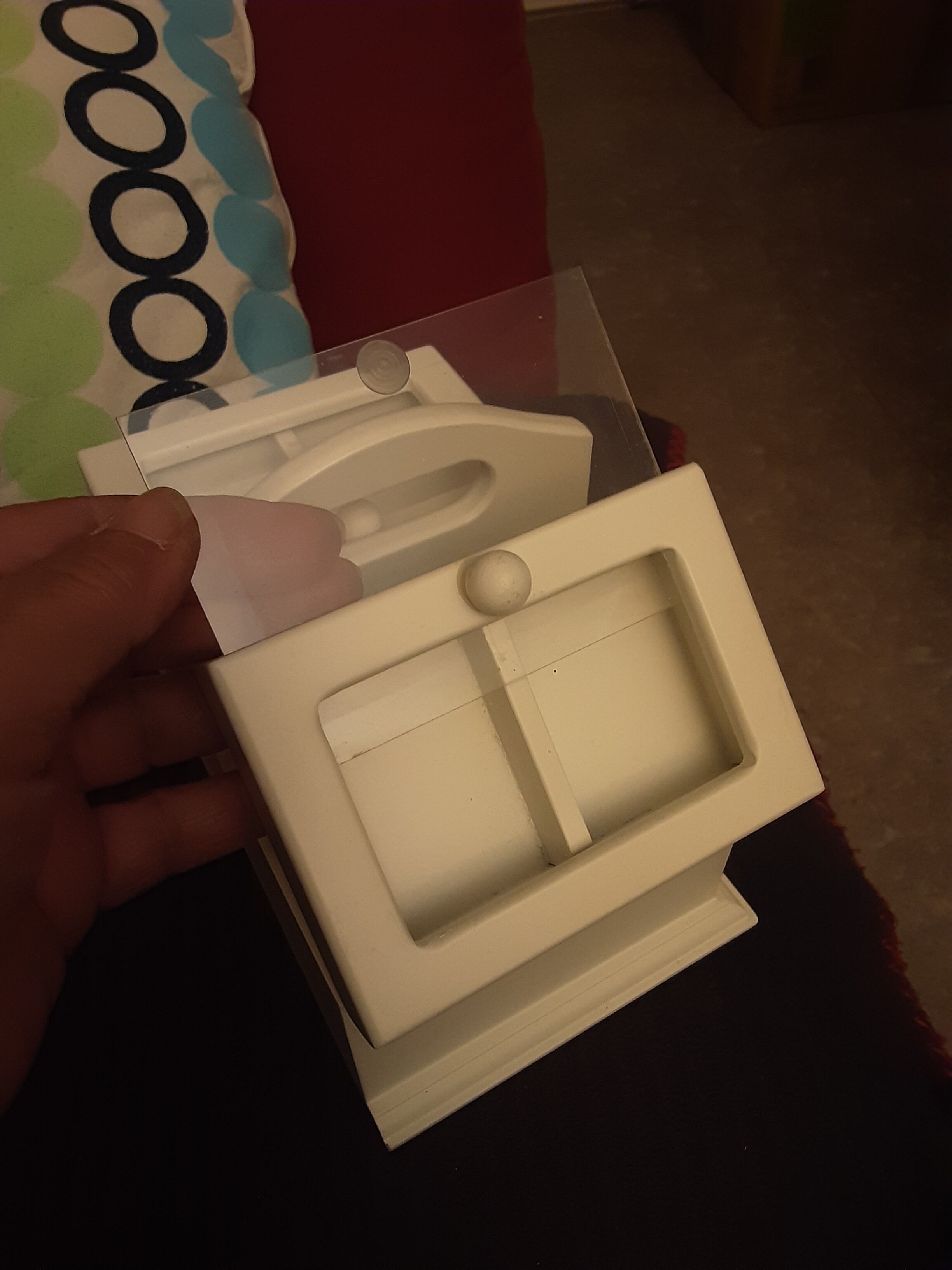 White wooden jewelry box