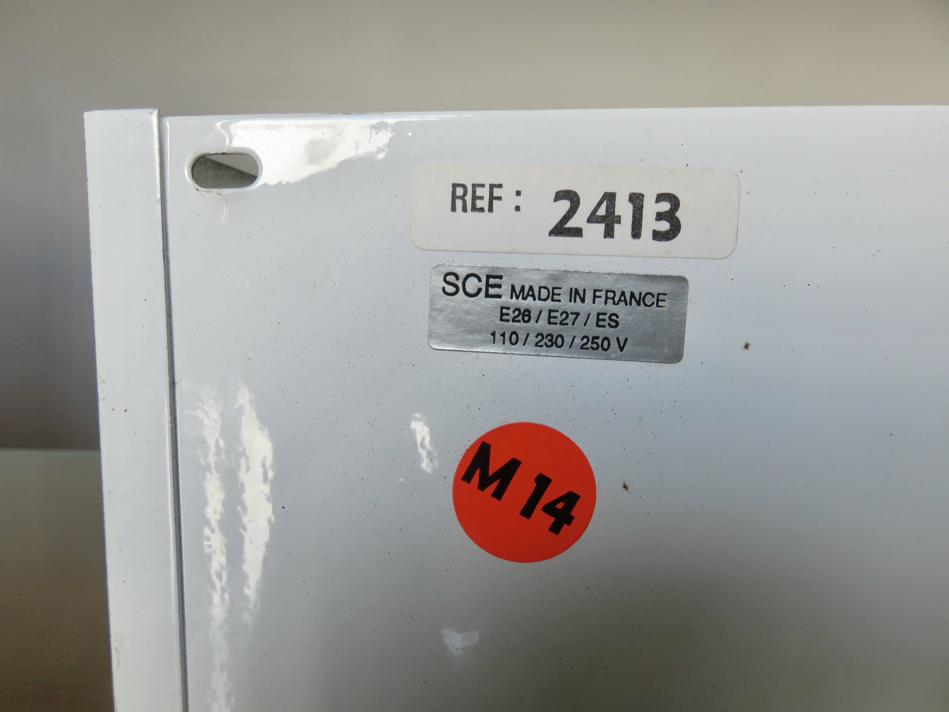 "SCE" strip wall light in black lacquered metal from the 80s