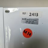 "SCE" strip wall light in black lacquered metal from the 80s