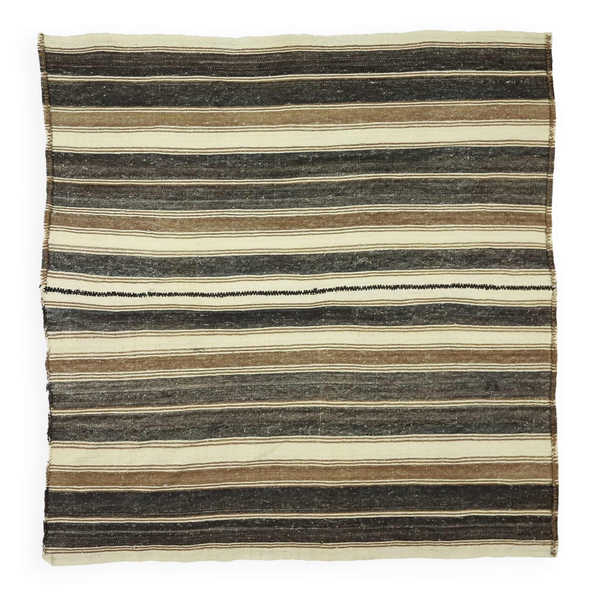 Turkish Anatolian Handmade Vintage Area Kilim Rug 225 cm x 213 cm