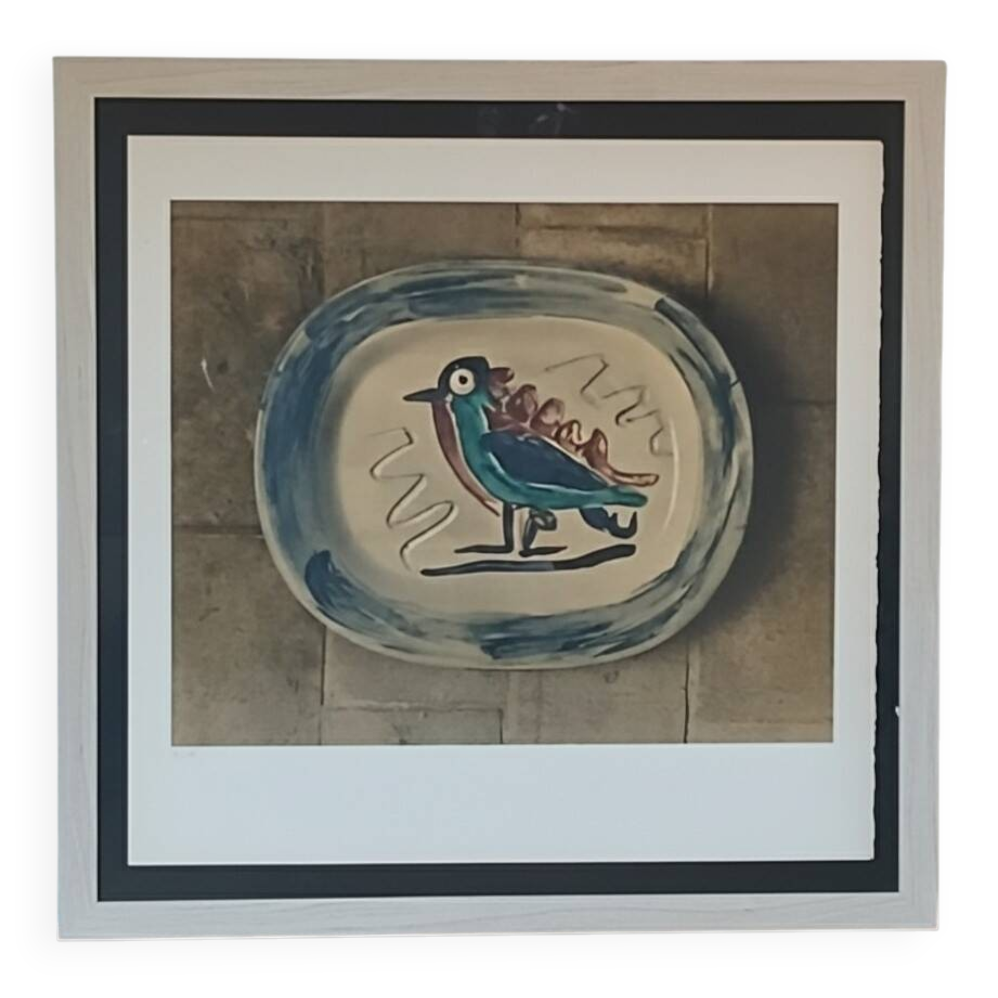 Pablo Picasso numbered 84/100, ceramic lithograph 1967