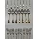 Set of 15 soup spoons and 9 lunch forks by Christofle.