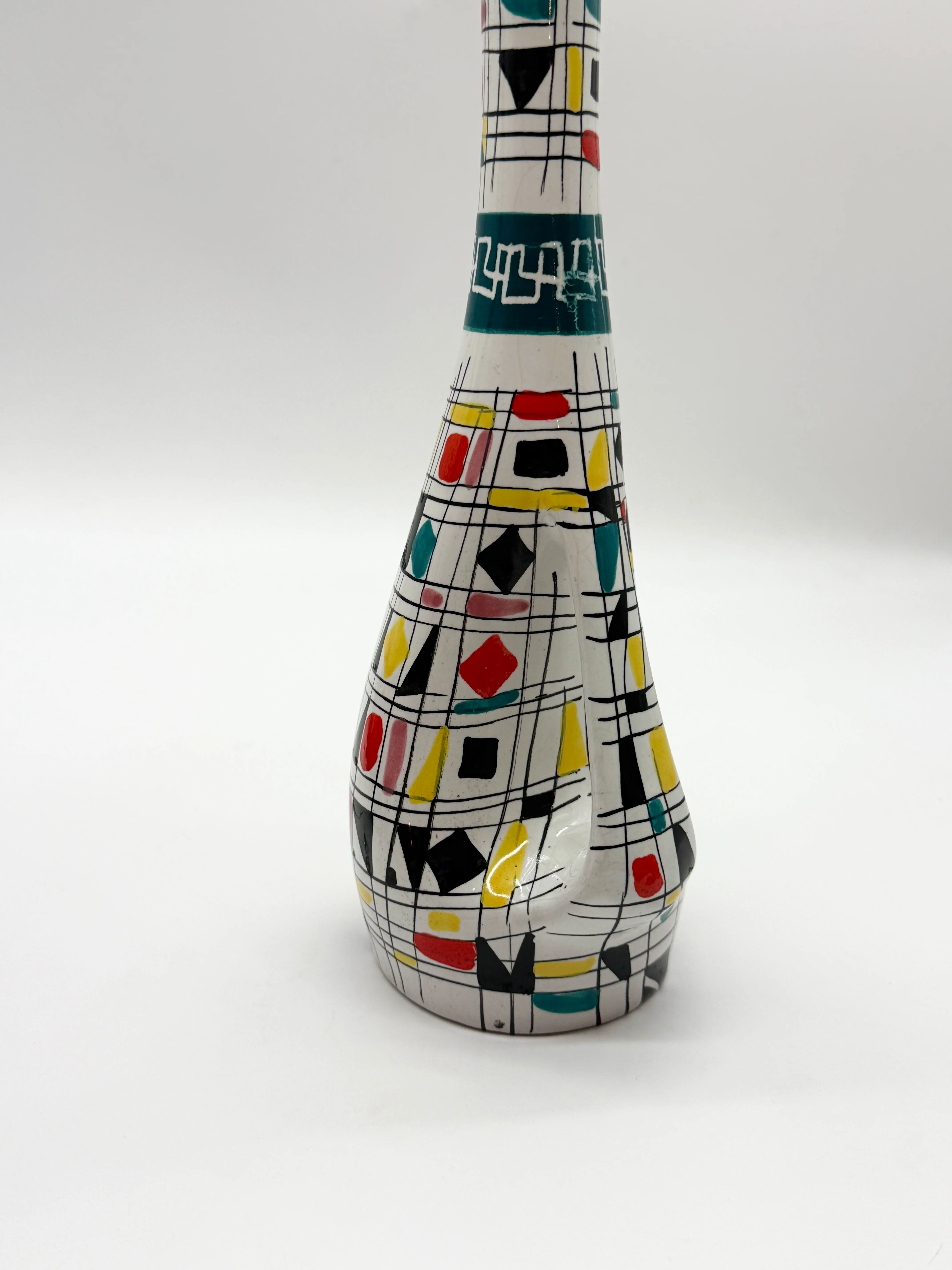 Vase / ewer in ceramic maiolica Deruta, Italy, 1960s