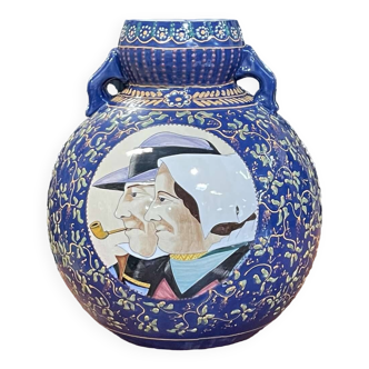 Vase en faience de Quimper années 1930