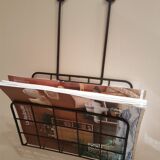 Magazine rack black iron