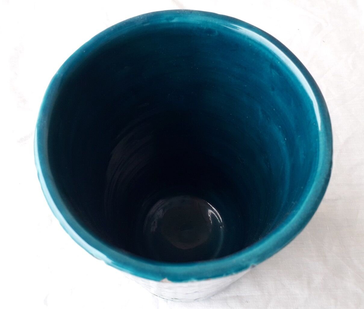 Blue ceramic vase